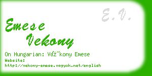 emese vekony business card